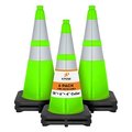 Xpose Safety Traffic Cone, PVC, 28" H, Lime LTC28-64-6-X-S